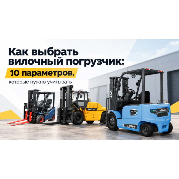 Как выбрать вилочный погрузчик: 10 параметров, которые нужно учитывать